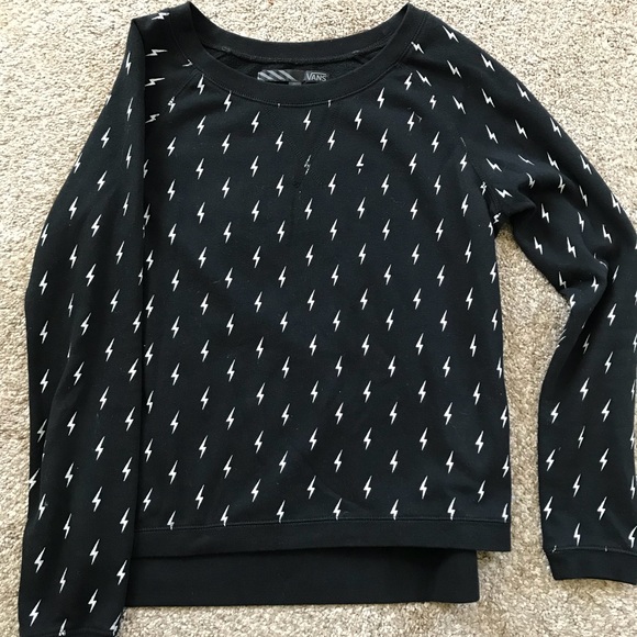 black lightning bolt vans